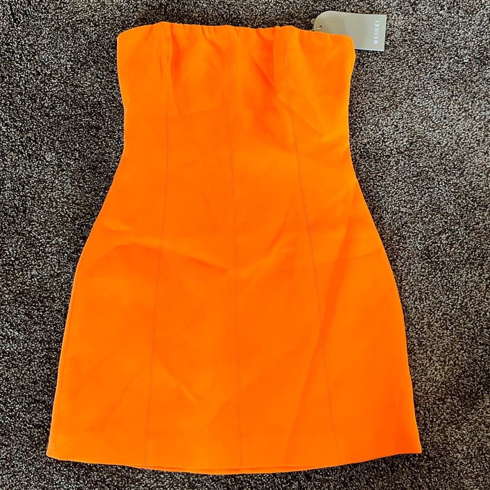 Orange Meshki Mini Dress